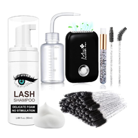 Mothers Day Gifts Handheld Blower for Eyelash Extensions, 3 Wind Speed Eyelash Fan Lash Shampoo Kits, 50 Pcs Mascara Brushes+...