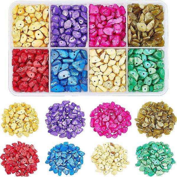 144G 8 Style Natural & Synthetic Gemstone Beads Strands