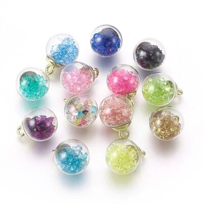 Transparent Glass Bottle Pendants