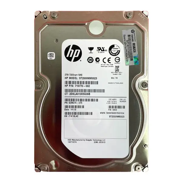 605475-001N HP 2TB 7200RPM SAS 6Gb/s 3.5-Inch 16MB Cache Hot Swap Hard Drive