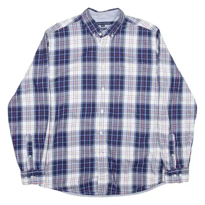 TOMMY HILFIGER Shirt Blue Check Long Sleeve Mens M