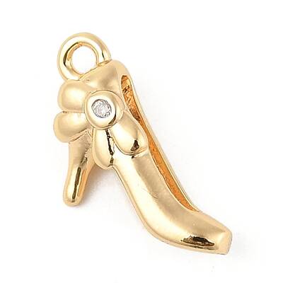 Brass Micro Pave Clear Cubic Zirconia Pendants