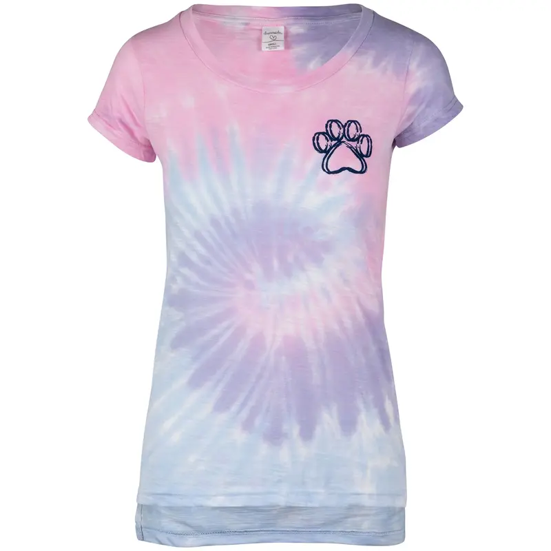 Paw Print Tie-Dye Tee - S