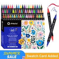 Artecho Acrylic Paint Markers Set, Dual Tip & Fine Tip Paint Pens - Quick Drying & Waterproof - for Painting, Drawing, Colori...