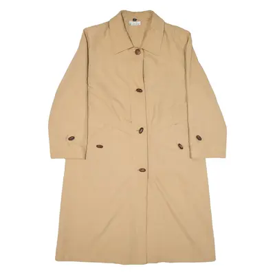 PALAIS DU VETEMENT Quilted Lined Womens Overcoat Coat Beige S