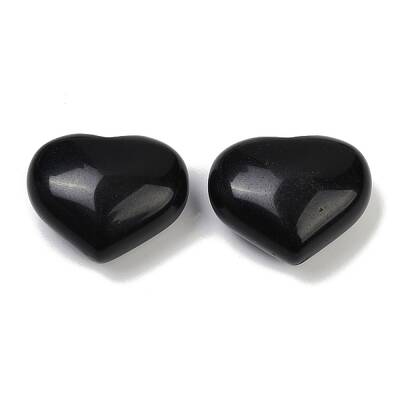 Heart Natural Obsidian Palm Stones