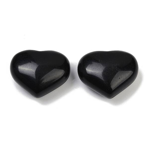 Heart Natural Obsidian Palm Stones