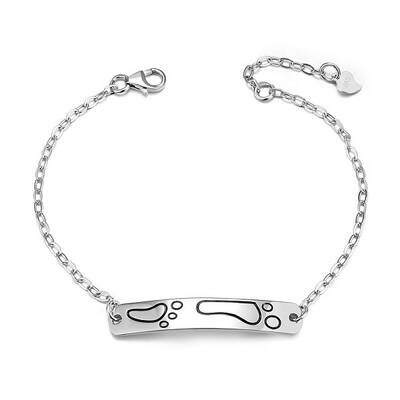 Rhodium Plated 925 Sterling Silver Bracalet