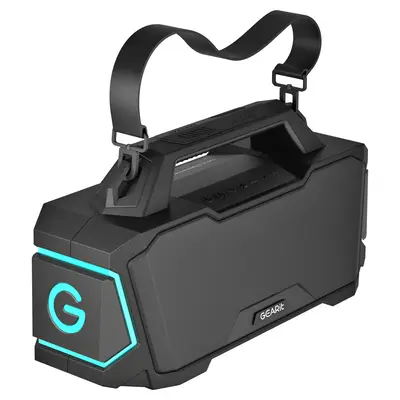 GearIt BOOM 120W Portable Bluetooth Speaker with IPX6 Water-Resistant, Adjustable Carry Strap, and RGB Lights for Karaoke Fun...