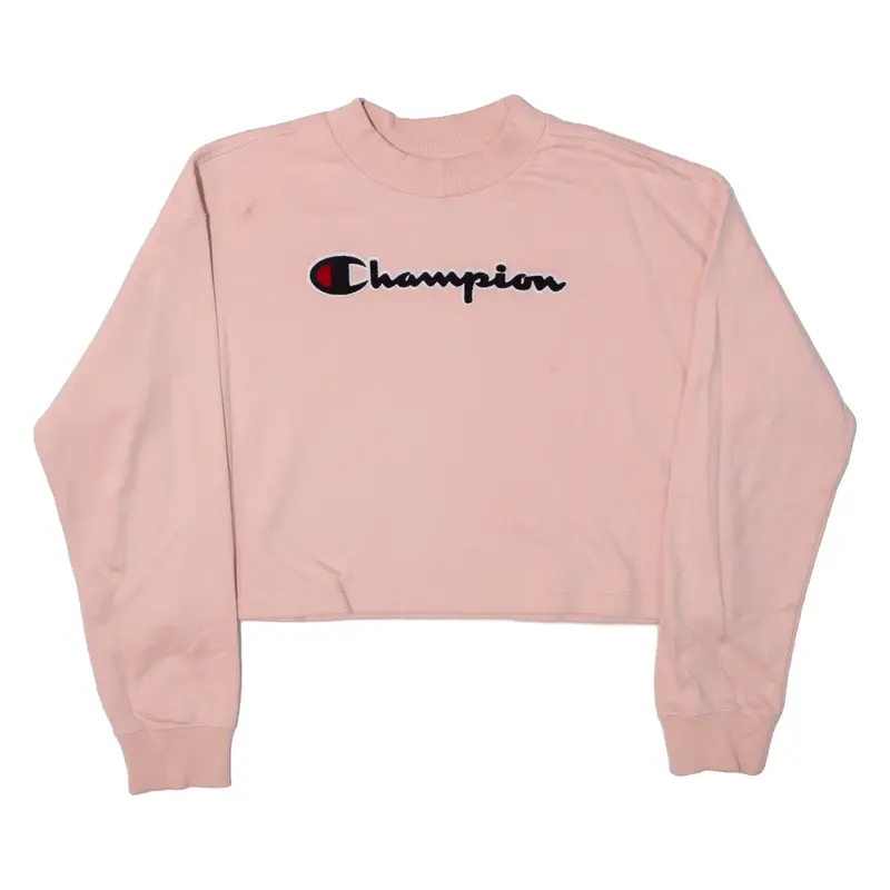CHAMPION Cropped Womens Sweatshirt Pink XL
