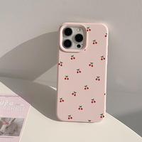 Cute Cherry Pattern Phone Case, Shockproof Cellphone Protective Cover, Phone Accessory Compatible with iPhone 11 12 13 14 15 ...