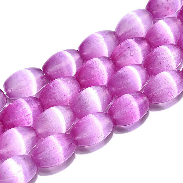Dyed Natural Selenite Beads Strands
