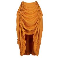 Women's Steampunk Victorian Skirt Pirate Ruffle High Low Skirts Cosplay Costume 6388 D1