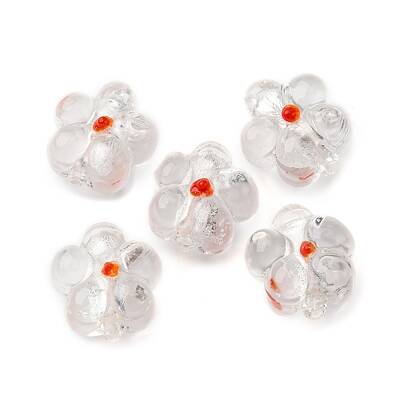 Handmade Silver Foil Glass Lampwork Beads