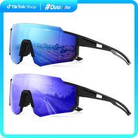 TURBOPEP 2 Pairs Professional Cycling Sunglasses for Long-Distance – Windproof/UV400, Lightweight Polarized Lenses, Anti-Sl...