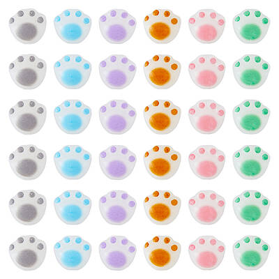 60Pcs 6 Colors Opaque Acrylic Beads