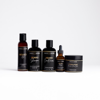 Men’s Healthy Hair and Beard Starter Kit Nourishing Shampoo, Conditioner, and Gentle Shea Butter Blend Balm Hydrating Set.