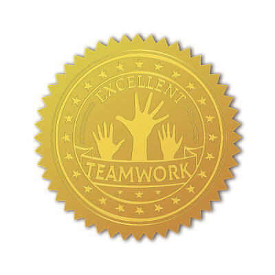 Self Adhesive Gold Foil Embossed Stickers