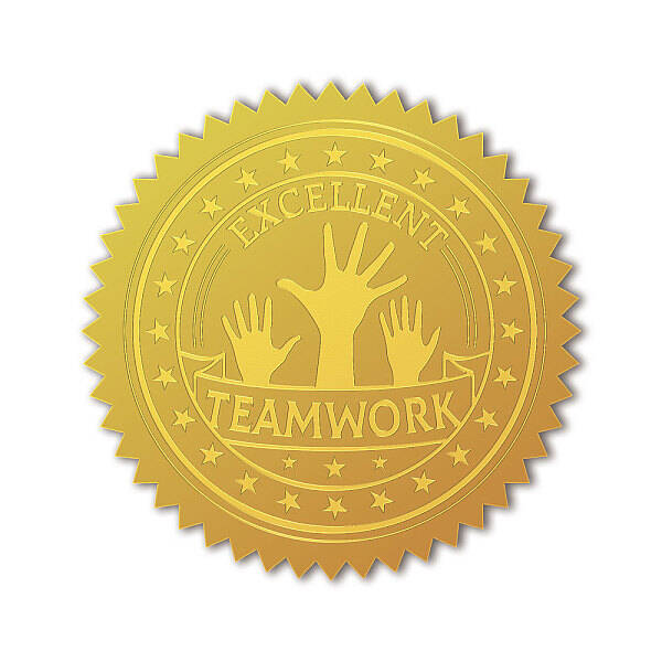 Self Adhesive Gold Foil Embossed Stickers