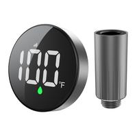 Longriver MX08 Shower Temperature Monitor for Shower Stalls, Heads & Systems | Hydro-Powered Sensor, Waterproof Adjustable Di...