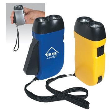 100 Custom Hand Squeeze Flashlight - LED & Battery-Free