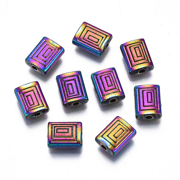 Rack Plating Rainbow Color Alloy Beads