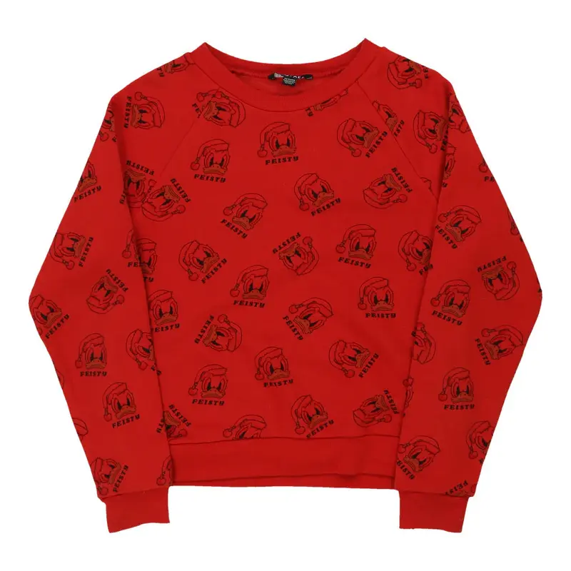 Disney Sweatshirt - XS Red Cotton
