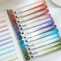 Morandi Color Highlighter Marker Pen Set, 12pcs Hand Account Pen, Note Taking & Graffiti Drawing Pen Set, Summer Gifts, Brush...
