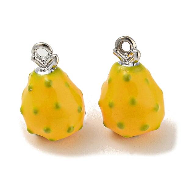 Real Platinum Plated Brass Enamel Charms