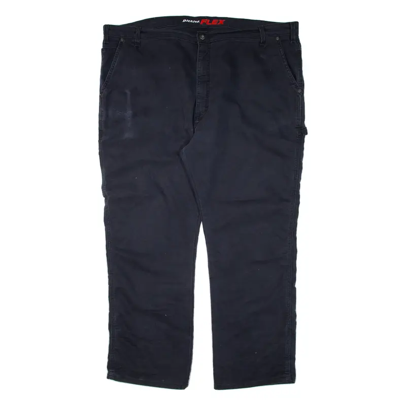 DICKIES Carpenter Workwear Mens Trousers Black Regular Straight W46 L30