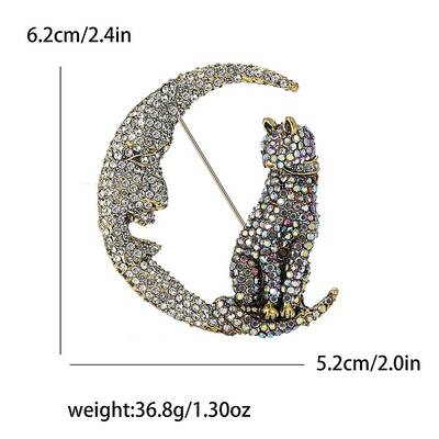 Alloy and Glass Rhinestone Brooch