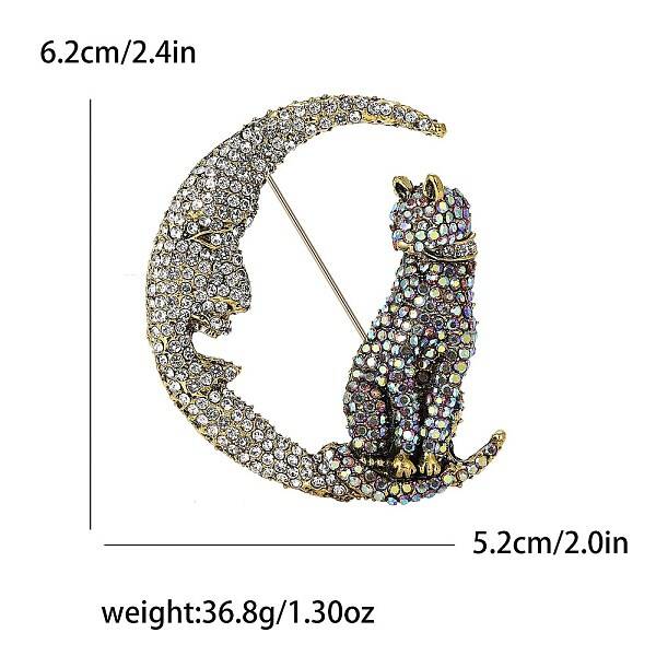 Alloy and Glass Rhinestone Brooch