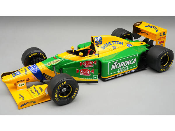 Benetton B193B Michele Alboreto Test Car Formula One F1 Barcelona Test (1993) Mythos Series with Display Case Limited Edi...