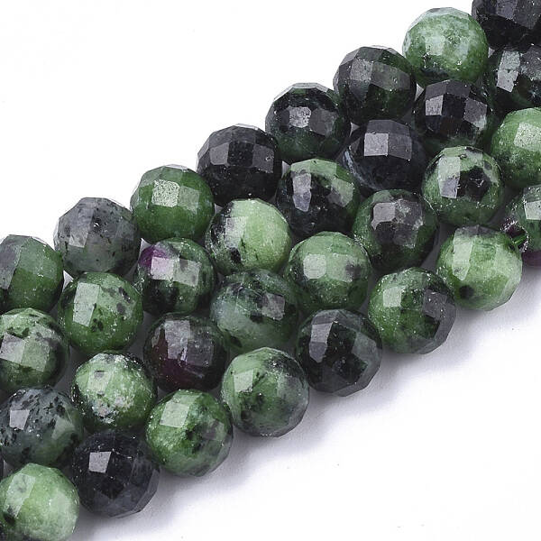 Natural Ruby in Zoisite Beads Strands