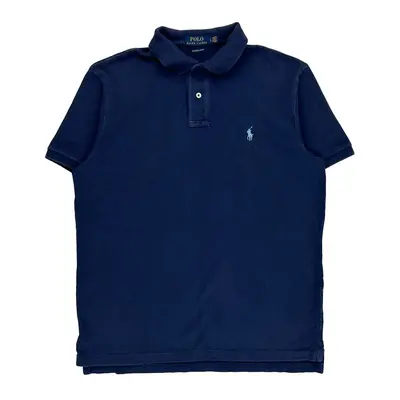 Polo By Ralph Lauren Slim Fit Polo Shirt - Large Navy Cotton | Size: large