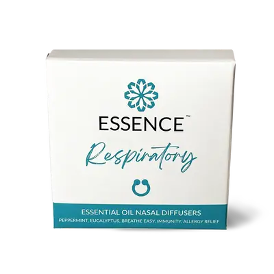 Essence Respiratory 5 Pack Bundle - Includes Peppermint, Immunity Blend, Breathe Easy, Allergy Relief, & Eucalyptus Nasal Dif...