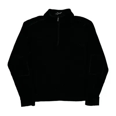 Greg Norman 1/4 Zip - Large Black Polyester Blend