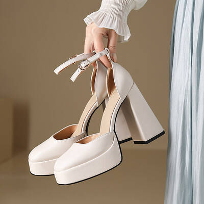 CHIKO Jolisa Square Toe Chunky Heels Pumps Shoes