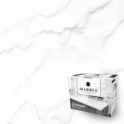 Giani White Marble Countertop Paint Kit - Covers 35 Sq Ft - High-Gloss Epoxy Resin Topcoat