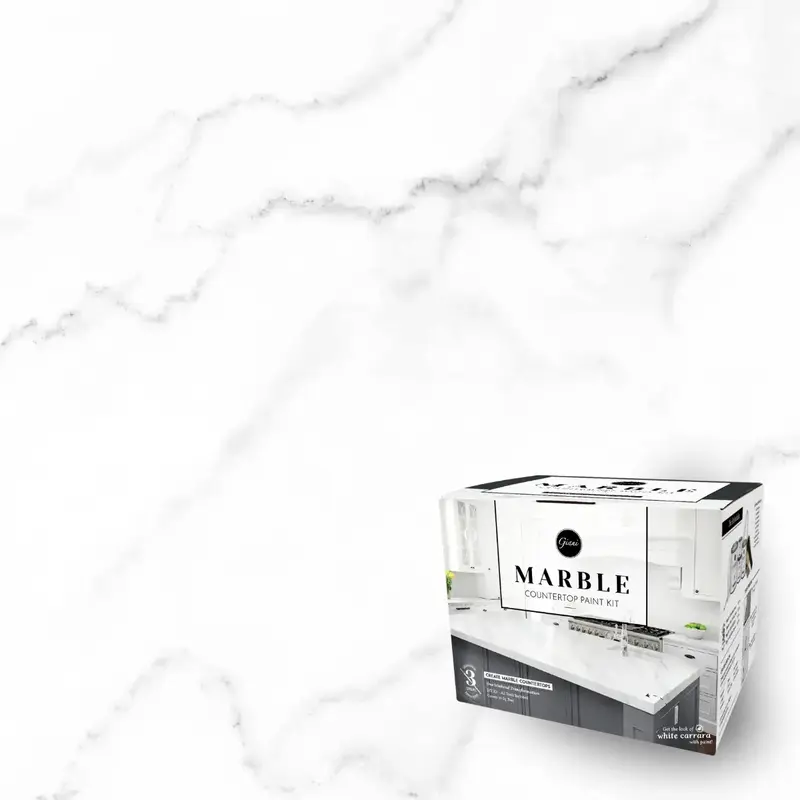 Giani White Marble Countertop Paint Kit - Covers 35 Sq Ft - High-Gloss Epoxy Resin Topcoat