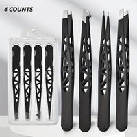 Professional Tweezer Set, High-quality Lightweight Eyebrow Hair Removal Tools, Hollow Design Makeup Tools for Men & Women, Va...