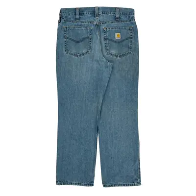 Relaxed Fit Carhartt Jeans - 34W 29L Blue Cotton Blend