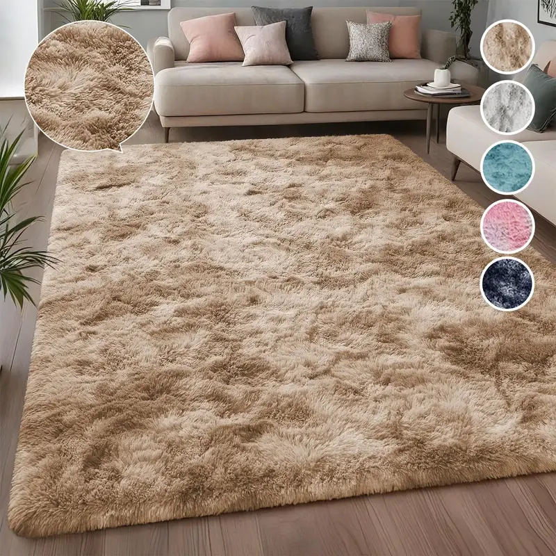 Imperial Homeware Modern Tie Dye Shaggy Rug for Living Room - Soft Anti-Skid Fluffy Bedside Rug Floor Carpet Soft Aesthetic H...
