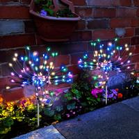 Solar Lights Outdoor Garden Decor Waterproof 1 count, Solar 120 LED Fireworks Fairy Lights Yard Decorative Outside, Sparklers...