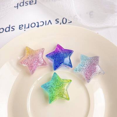 Gradient Color Transparrent Acrylic Eoropean Beads
