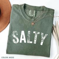 Comfort Colors Salty T-shirt, Retro Summer Beach Tee, Women Favorite Top, Apparel, Today Shirts, Summer Outfits