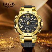 FoxBox Large Disc Silicone Strap Electronic Time Scale Design Luminous Pointer Round Fashion Luxury Waterproof Wear Quartz wa...