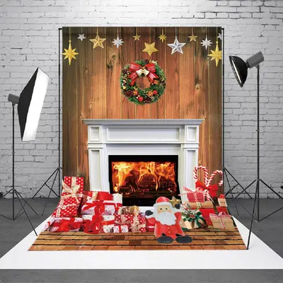 Aperturee Star Garland Decoration Christmas Fireplace Backdrop - Aperturee