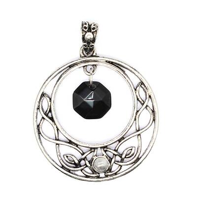 Natural Obsidian Faceted Hexagon Pendants