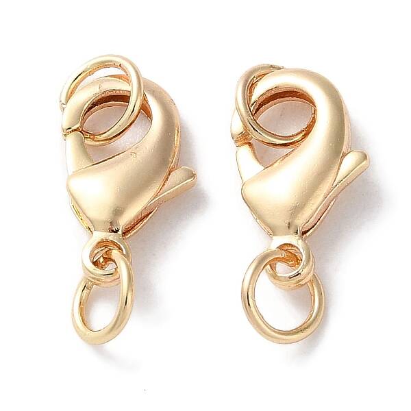 Rack Plating Brass Lobster Claw Clasps